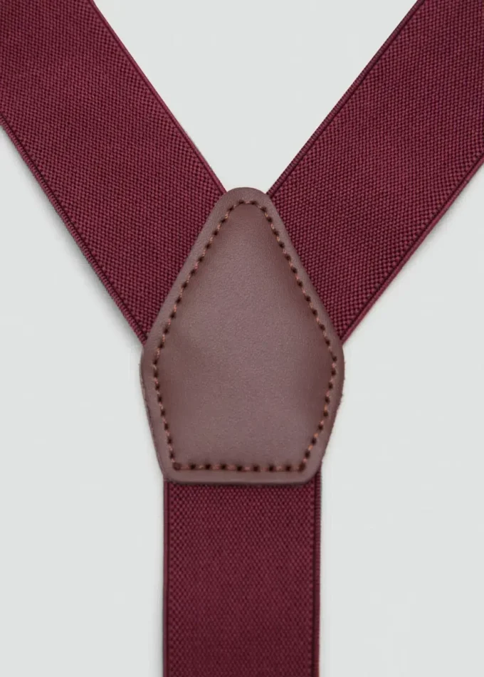 Bretelles élastiques réglables avec détails en cuir Bretelles élastiques réglables avec détails en cuir