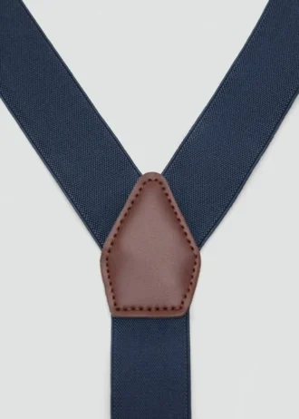 Bretelles élastiques réglables avec détails en cuir