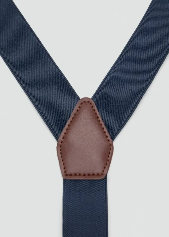 Bretelles élastiques réglables avec détails en cuir