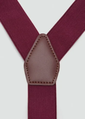 Bretelles élastiques réglables avec détails en cuir