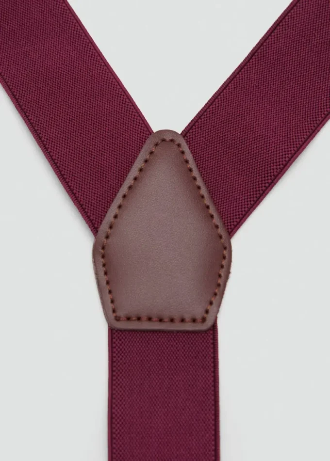 Bretelles élastiques réglables avec détails en cuir Bretelles élastiques réglables avec détails en cuir