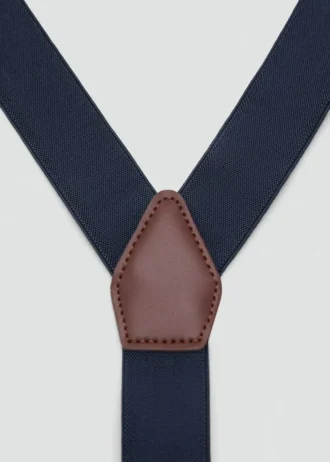 Bretelles élastiques réglables avec détails en cuir