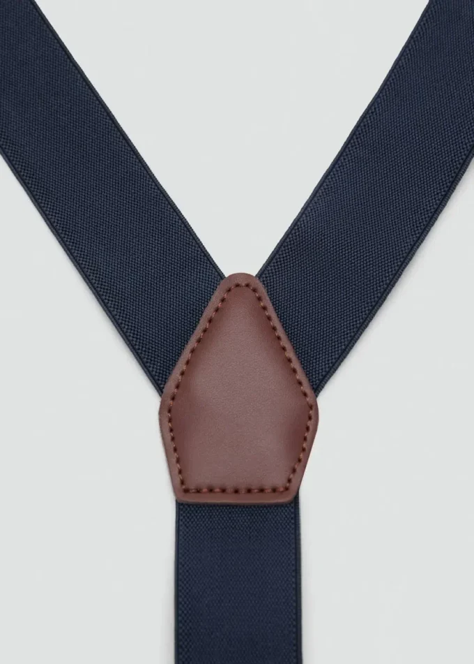 Bretelles élastiques réglables avec détails en cuir