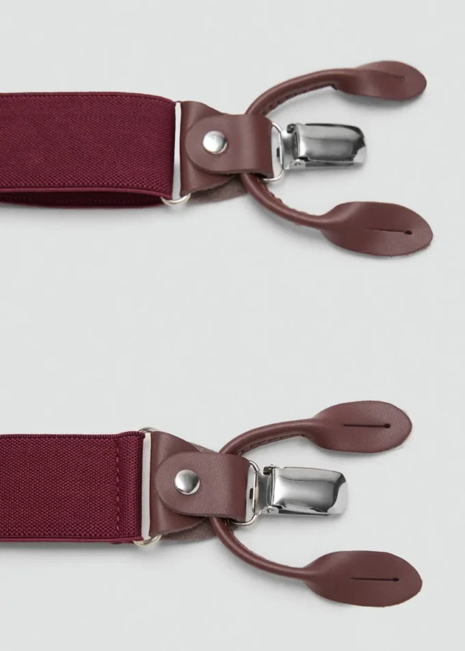 Bretelles élastiques réglables avec détails en cuir Bretelles élastiques réglables avec détails en cuir