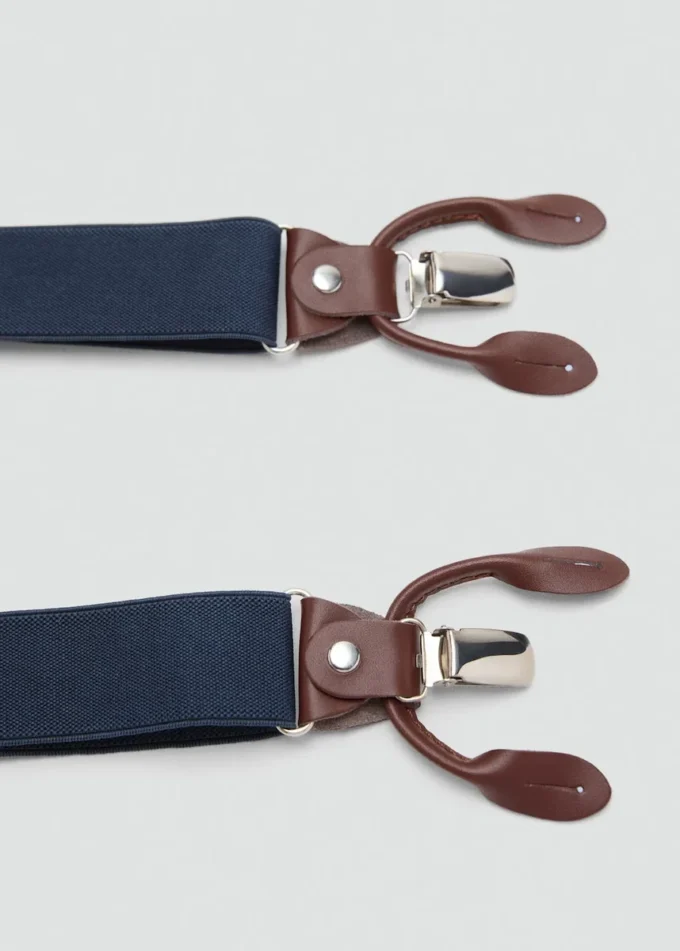 Bretelles élastiques réglables avec détails en cuir