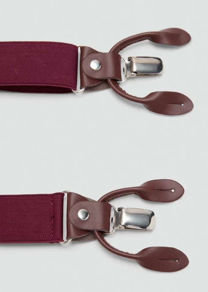 Bretelles élastiques réglables avec détails en cuir Bretelles élastiques réglables avec détails en cuir