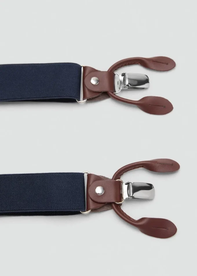 Bretelles élastiques réglables avec détails en cuir