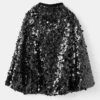 Cape à paillettes avec nœud en ruban
