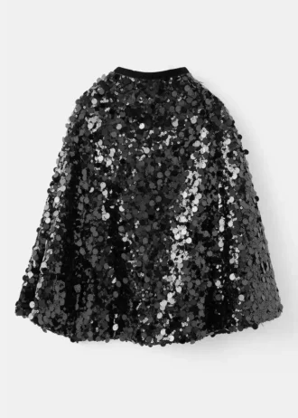 Cape à paillettes avec nœud en ruban