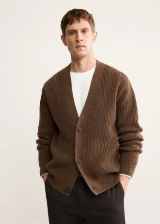 Cardigan 100 % laine avec boutons