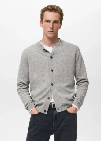 Cardigan 100 % laine extra-fine avec boutons