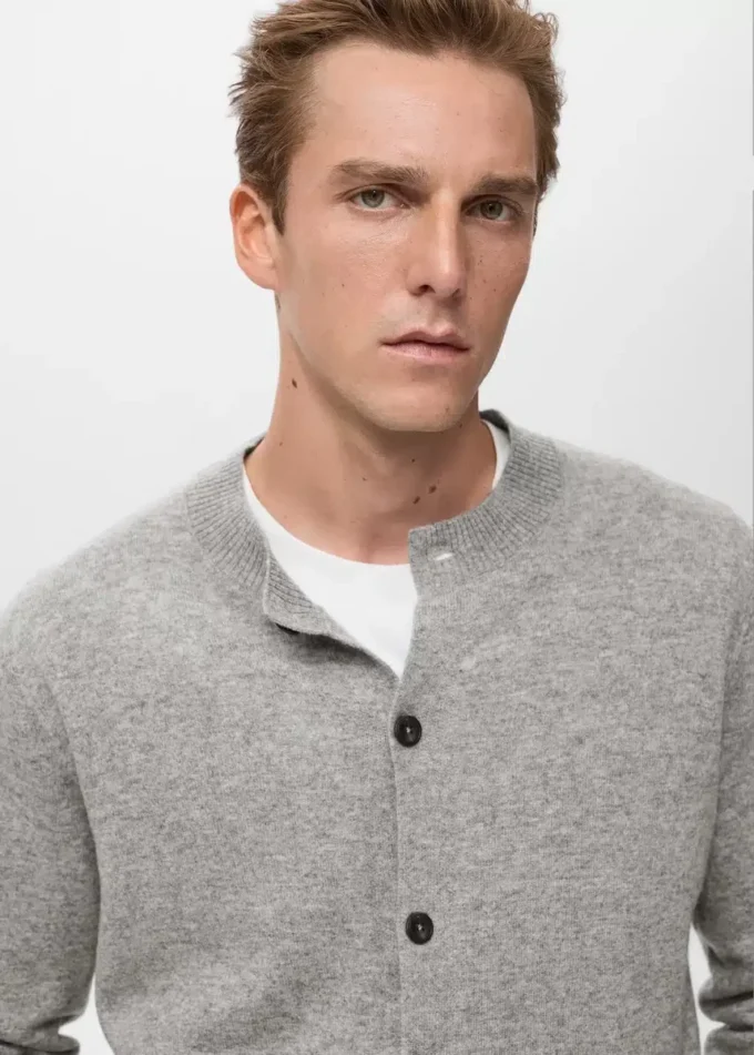 Cardigan 100 % laine extra-fine avec boutons
