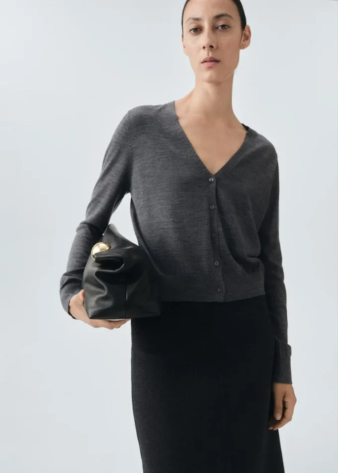 Cardigan 100 % laine mérinos