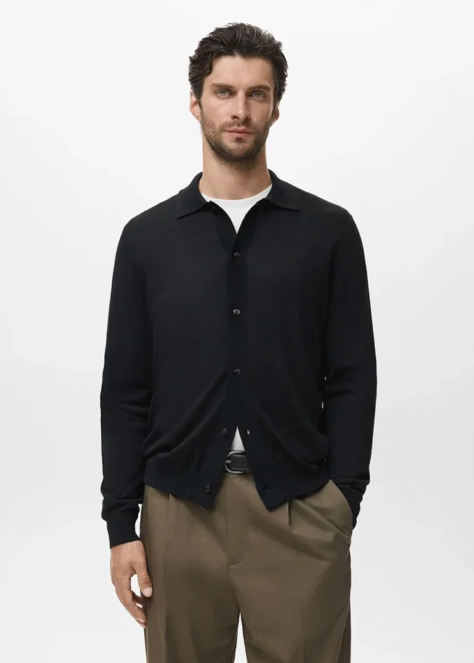 Cardigan 100 % laine mérinos