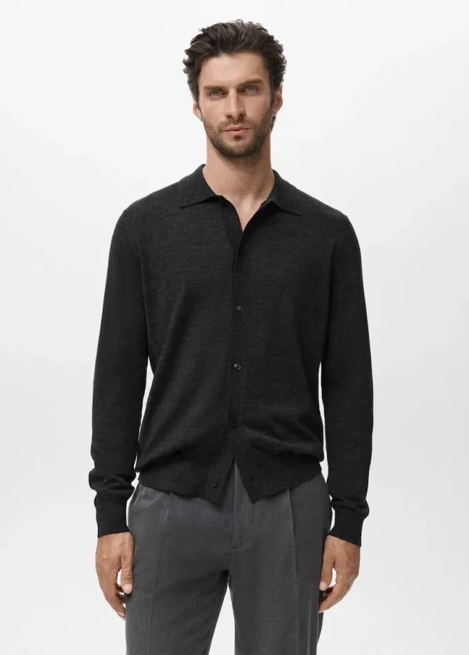 Cardigan 100 % laine mérinos