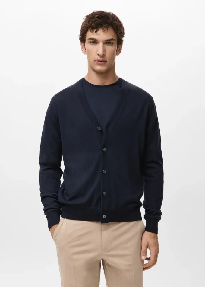 Cardigan 100 % laine mérinos