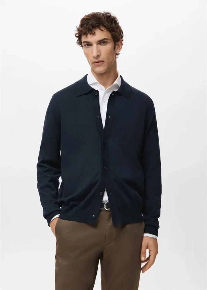 Cardigan 100 % laine mérinos