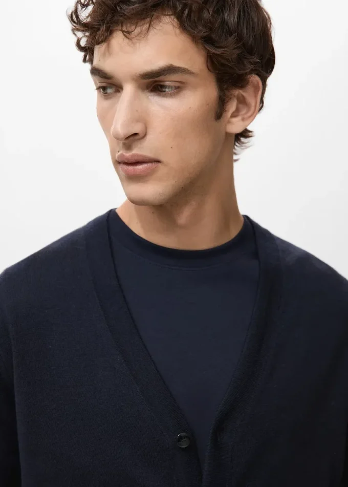 Cardigan 100 % laine mérinos