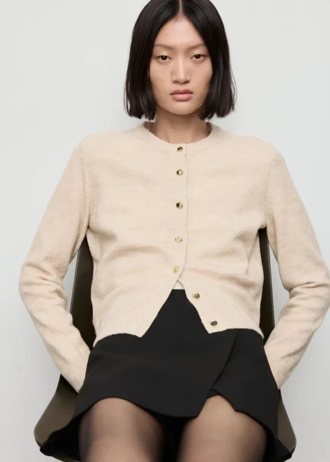 Cardigan boutonné en tricot