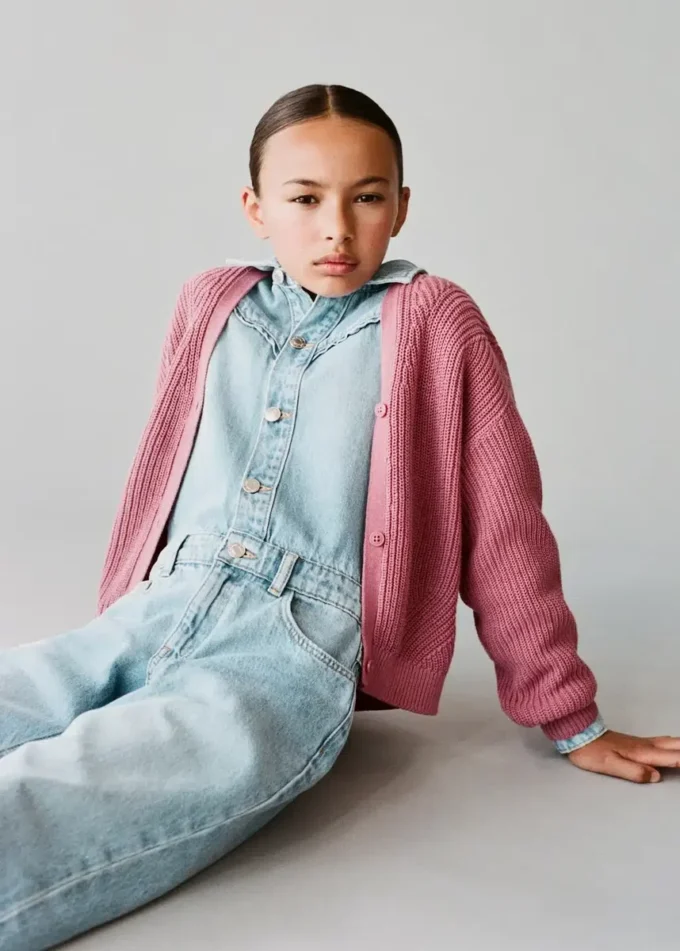 Cardigan boutonné en tricot