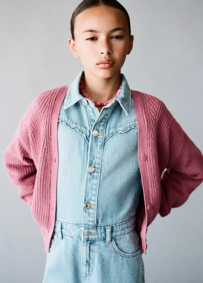 Cardigan boutonné en tricot