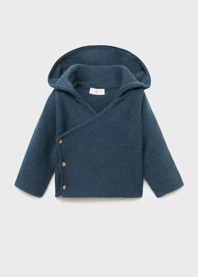 Cardigan à capuche en maille