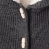 Cardigan à capuche en peau lainée