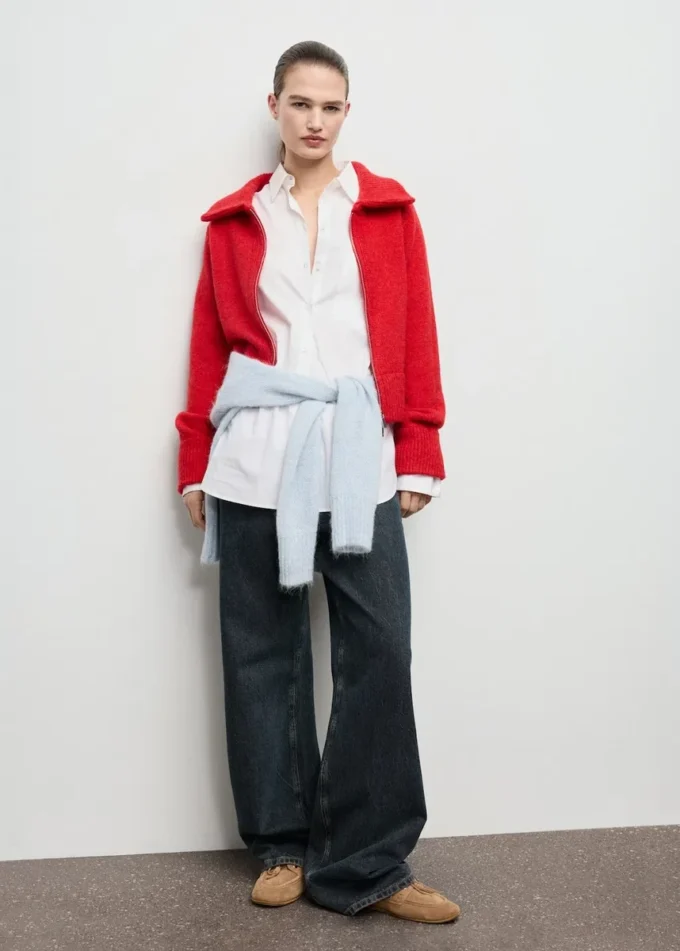 Cardigan à col chemise