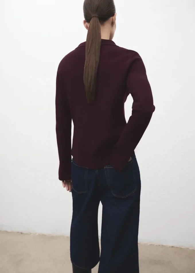 Cardigan à col chemise