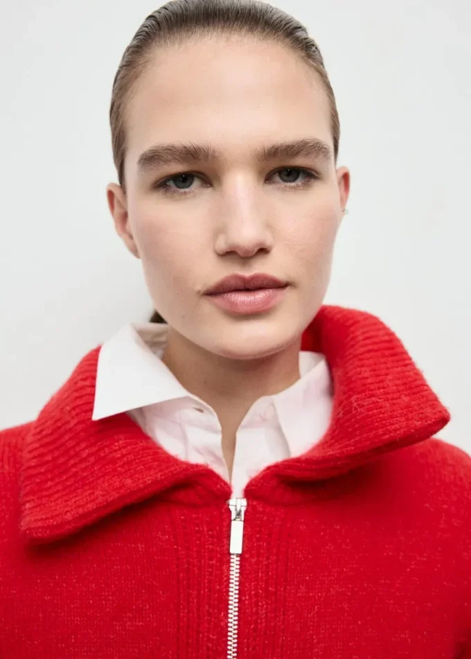 Cardigan à col chemise