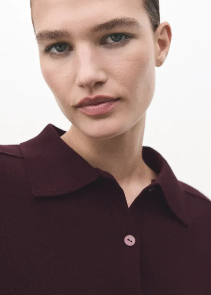 Cardigan à col chemise