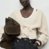 Cardigan à col en V avec nœuds