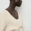 Cardigan à col en V avec nœuds