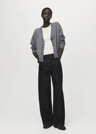Cardigan à col en V avec poches