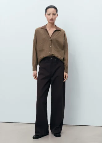 Cardigan à col en V avec poches