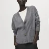 Cardigan à col en V avec poches