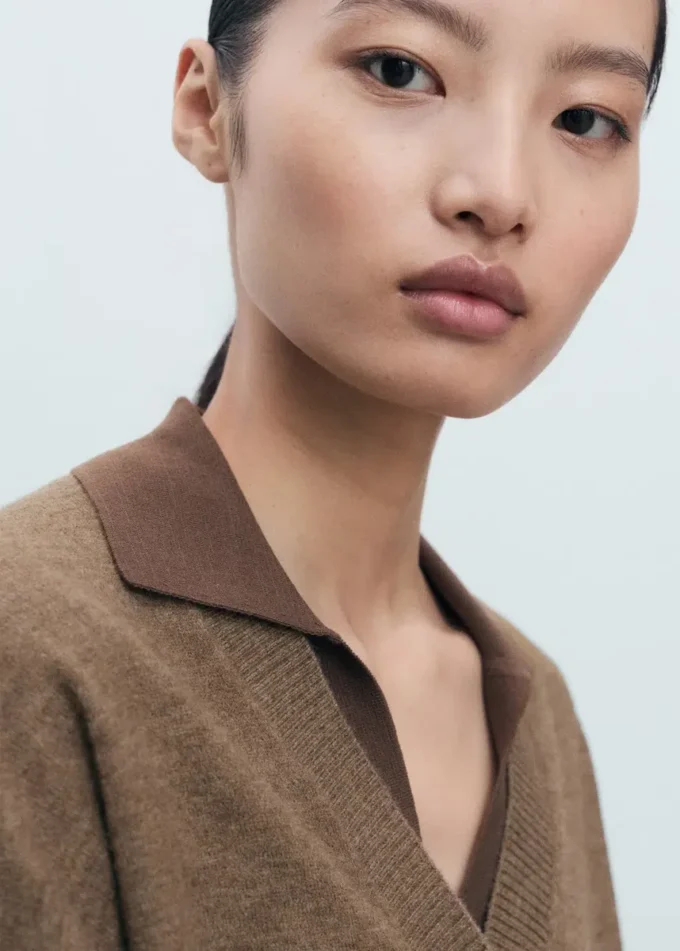 Cardigan à col en V avec poches