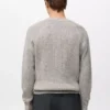 Cardigan côtelé en laine mélangée
