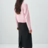 Cardigan en laine mélangée à grosses mailles