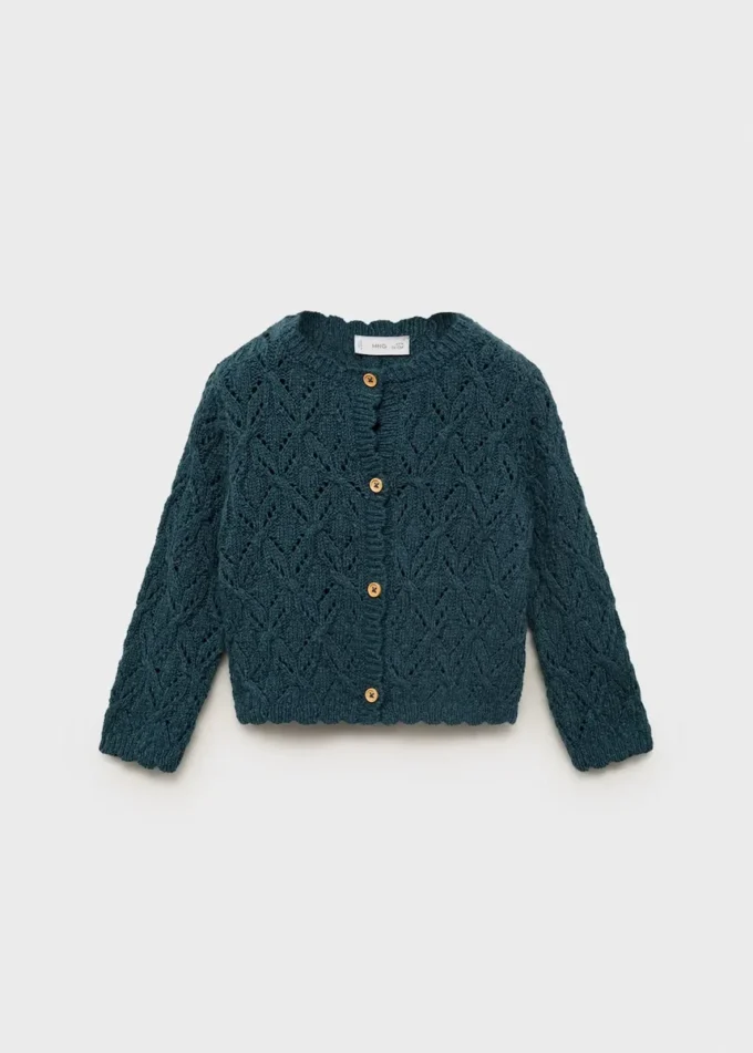 Cardigan en maille ajourée