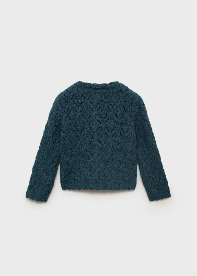 Cardigan en maille ajourée