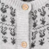 Cardigan en maille avec bordure à motifs
