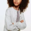 Cardigan en maille avec détails brillants