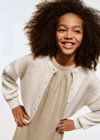 Cardigan en maille avec détails brillants