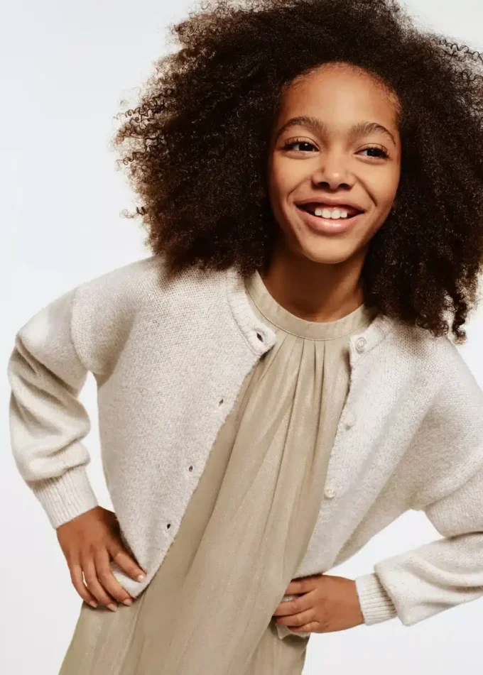 Cardigan en maille avec détails brillants