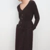 Cardigan en maille avec nœud