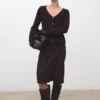 Cardigan en maille avec nœud