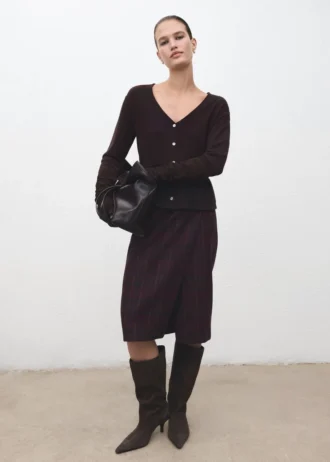 Cardigan en maille avec nœud
