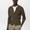 Cardigan en maille côtelée