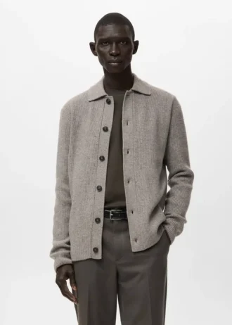 Cardigan en maille côtelée